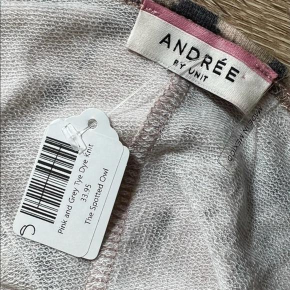 Andrèe by Unit pink and gray tie dye dolman sleeve top size S - Picture 8 of 9